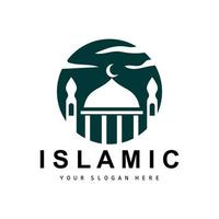 Moschee Logo, Vektor islamisch, islamisch Tag Ramadan Design, eid eid, und eidul adha