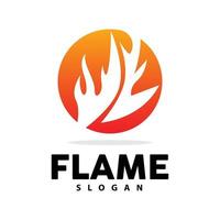 rot Flamme Logo, Verbrennung Hitze Feuer Vektor, Feuer Logo Vorlage Symbol Design vektor