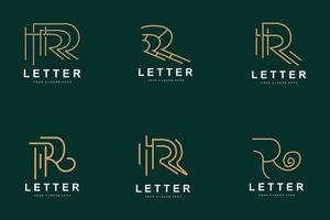 r brev logotyp, vektor alfabet symbol, design för varumärke logotyper med första brev