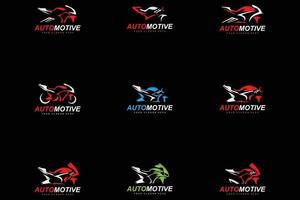 motorradlogo, motorsportfahrzeugvektor, design für, automobil, motorradkostümwerkstatt, motorradreparatur, produktmarke, motogp vektor