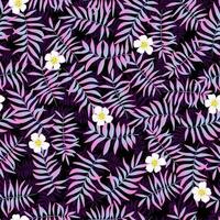 tropiska löv och vita blommor. sömlösa mönster för tyg, omslagspapper och webb. vektor