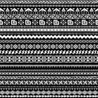 Sammlung verschiedener geometrischer Muster. nahtloses monochromes Muster. vektor