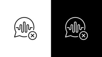 bubbla röst chatt nekas logotyp audio ljud Vinka teknologi översikt ikon design vektor