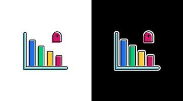 död ner Rapportera statistisk infographic data analys färgrik ikon design Diagram bar procentsats vektor