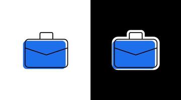 blå resväska logotyp företag kontor ikon design vektor