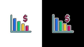 Der Umsatz Lager Nieder Geld Marketing Infografik Daten Analyse bunt Symbol Design Diagramm Bar Prozentsatz vektor