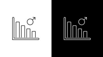 männlich Geschlecht Population Nieder Statistik Infografik Daten Analyse Gliederung Symbol Design Diagramm Bar vektor