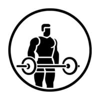 Sport einfach schwarz Symbol. Vektor Illustration.