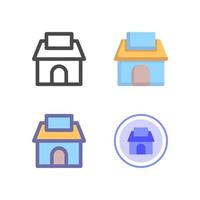 Shop-Icon-Pack isoliert auf weißem Hintergrund. für Ihr Website-Design, Logo, App, UI. Vektorgrafiken Illustration und bearbeitbarer Strich. eps 10. vektor