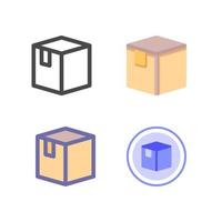 Box Icon Pack isoliert auf weißem Hintergrund. für Ihr Website-Design, Logo, App, UI. Vektorgrafiken Illustration und bearbeitbarer Strich. eps 10. vektor