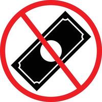 Nein Kasse erlaubt Verbot Zeichen, Symbol, Symbol vektor