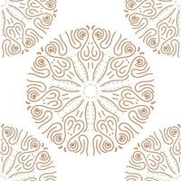 enkel brun dekorativ sömlös mönster. årgång, paisley element, traditionell, etnisk, mandala. bäst Begagnade för tyg, textil, tapet och förpackning för födelsedag och bröllop omslag vektor