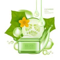 gurka serum för hud vård produkt vektor illustration