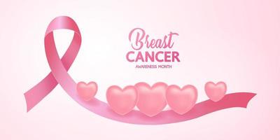 rosa band av bröst cancer medvetenhet vektor illustration.