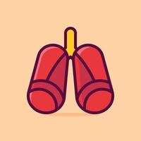 Lungenvektorikonenillustration. flacher Cartoon-Stil geeignet für Web-Landingpage, Banner, Aufkleber, Hintergrund. vektor