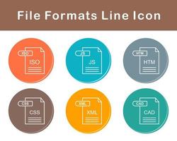 fil format vektor ikon uppsättning