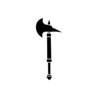 Axt Vektor Symbol. Poleaxe Illustration unterzeichnen. Waffe Symbol oder Logo.