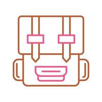 Rucksack einzigartig Vektor Symbol