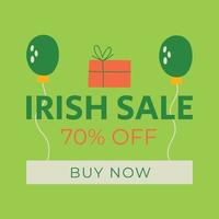 Heilige Patrick's Tag Vektor Banner Konzept irisch Verkauf und Typografie