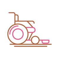 Rad Stuhl einzigartig Vektor Symbol