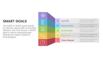 smart företag modell till guide mål infographic med låda tabell skugga 3d stil begrepp för glida presentation vektor