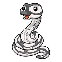 süß axanthisch Ball Python Karikatur vektor