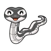 süß axanthisch Ball Python Karikatur vektor