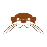 Otter Symbol Logo Design vektor