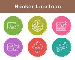 Hacker-Vektor-Icon-Set vektor