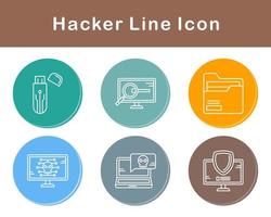 Hacker-Vektor-Icon-Set vektor