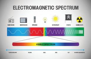 elektromagnetisk spektrum infographic vektor