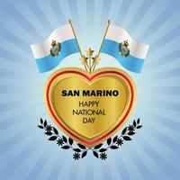 san Marino National Tag , National Tag Kuchen vektor