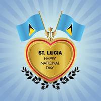 st. lucia National Tag , National Tag Kuchen vektor
