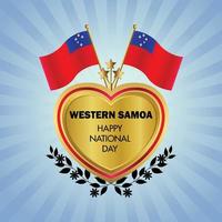 Västra samoa nationell dag , nationell dag kakor vektor