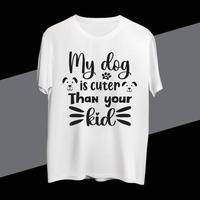 Mein Hund ist niedlicher als dein Kinder-T-Shirt-Design vektor