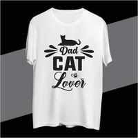 Papa Katze Liebhaber T-Shirt Design vektor