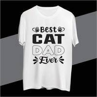 bester Katzenvater aller Zeiten T-Shirt-Design vektor