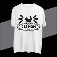 Katzenmama-T-Shirt-Design vektor