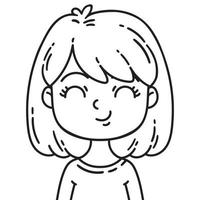vektor avatar kvinnlig karaktär i tecknad stil.