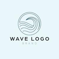 Welle Logo Design. Welle im Kreis Logotyp. modern und einfach Logo. vektor