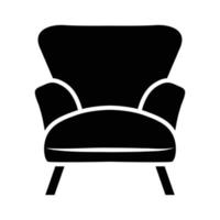 Sessel Vektor Symbol Design. Möbel Stuhl eben Symbol.
