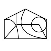 abstrakt Haus Vektor Symbol Design. Zuhause eben Symbol.