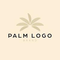 Palme Logo Design. abstrakt tropisch Logotyp. einfach und modern Logo. vektor