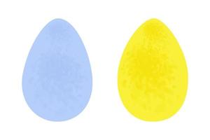 uppsättning av abstrakt ljus påsk ägg i trendig blek nyanser i vattenfärg. Lycklig påsk. klistermärke. ikon vektor
