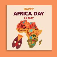 afrika dag. Maj 25. Semester begrepp. mall för bakgrund, baner, kort, och affisch med text inskrift. vektor illustration