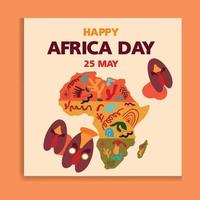 afrika dag. Maj 25. Semester begrepp. mall för bakgrund, baner, kort, och affisch med text inskrift. vektor illustration