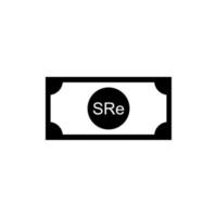 Seychellerna valuta symbol, seychellois rupee ikon, scr tecken. vektor illustration