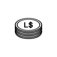 Liberia Währung Symbol, Liberianer Dollar Symbol, lrd unterzeichnen. Vektor Illustration