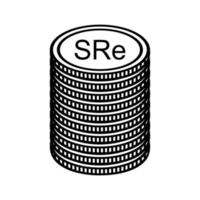 Seychellerna valuta symbol, seychellois rupee ikon, scr tecken. vektor illustration