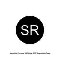 Seychellen Währung Symbol, Seychellen Rupie Symbol, scr unterzeichnen. Vektor Illustration